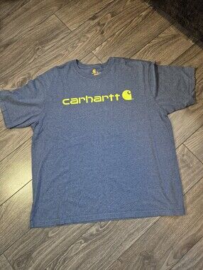 Carhartt Navy Short-Sleeve Tee with Neon Logo Fall 2019 Collection!